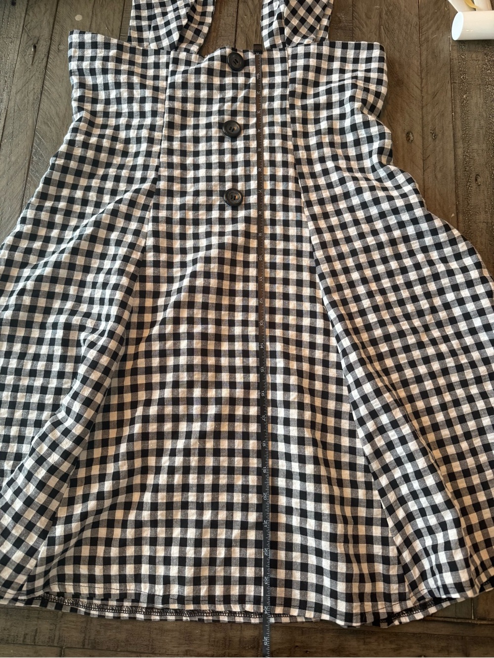 BNWT Papillon B&W Gingham Dress, size medium. - Picture 11 of 13